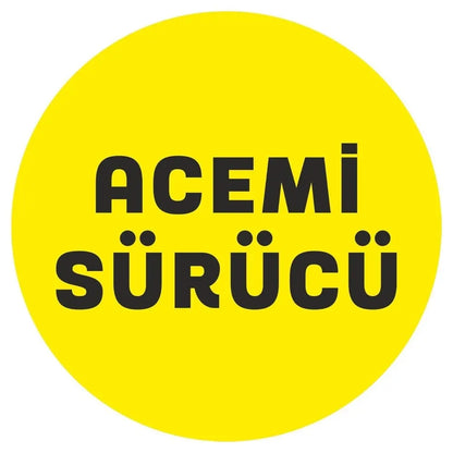 Sticker Master Acemi Sürücü Motorsiklet,Kask,Laptop,Motor Ve Oto Araç Sticker 15x15 Cm