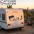 Adventure Camp Sticker Karavan ve Kamp Temalı Etiket | Sticker Master