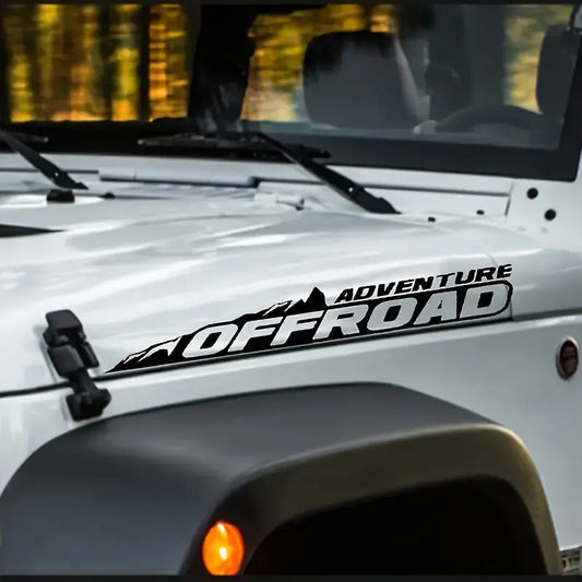 Sticker Master Adventure Off-Road Kaput Sticker Seti - 2’li Vinyl Araç Etiketi (SUV, Pickup, Off-Road Uyumlu) - Sticker Master