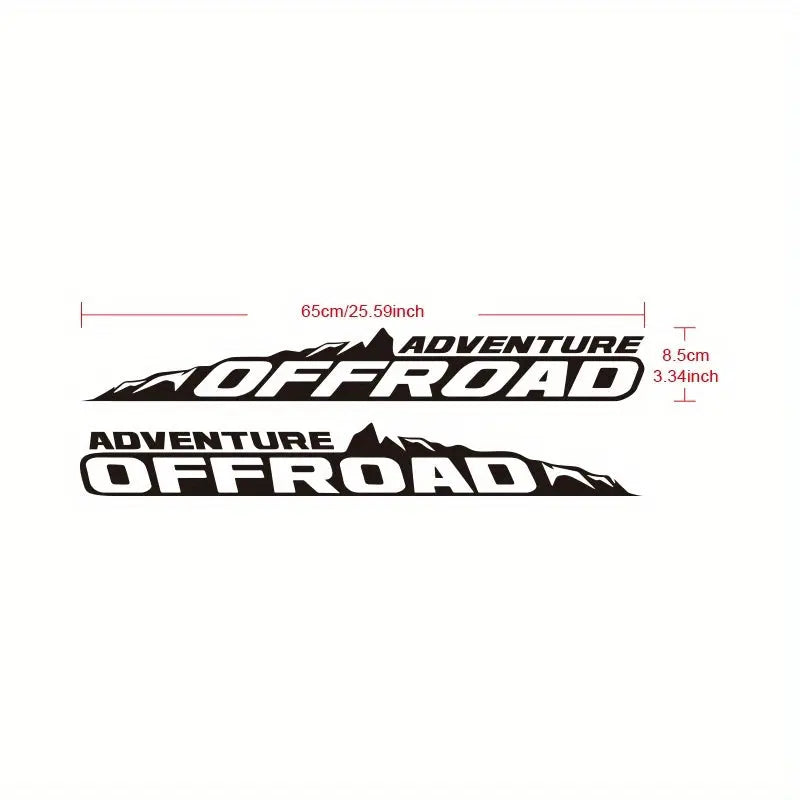 Sticker Master Adventure Off-Road Kaput Sticker Seti - 2’li Vinyl Araç Etiketi (SUV, Pickup, Off-Road Uyumlu) - Sticker Master