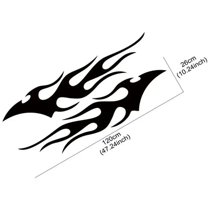 Sticker Master Evrensel 2 Adet Havalı Araba Çıkartması Alev Araba Gövde Çıkartması Su Geçirmez Kendinden Yapışkanlı Alev Çizgili Kapı Vinil Çıkartması Oto Dekorasyon Aksesuarları Sticker Master