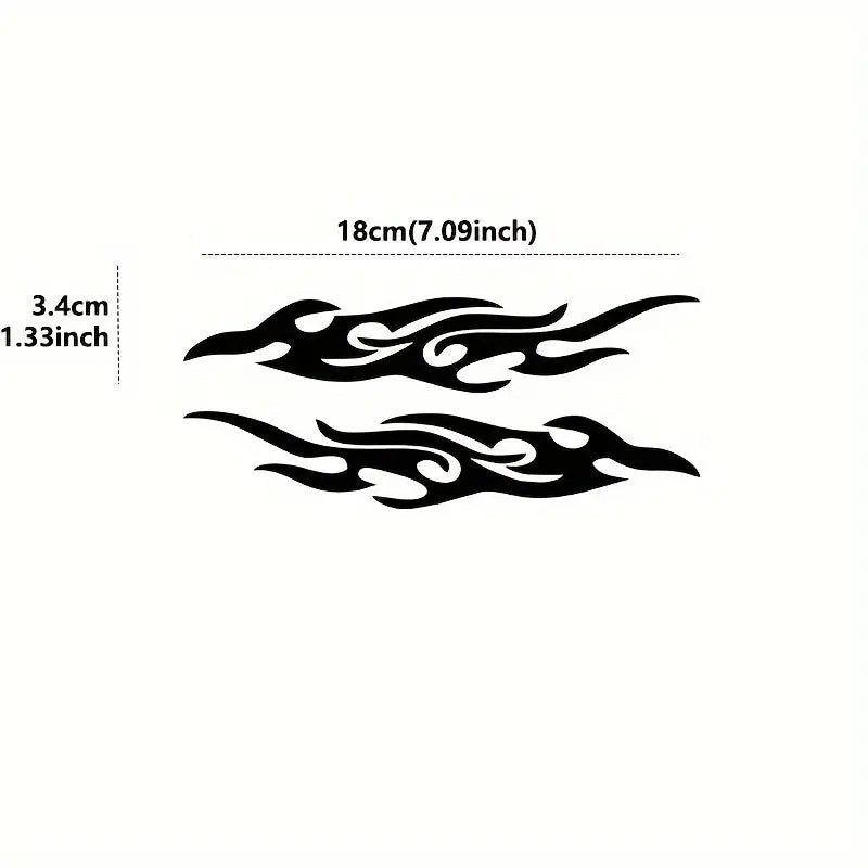 Alev Desenli Dikiz Aynası Sticker 2li Set Su Geçirmez | Sticker Master Sticker Master