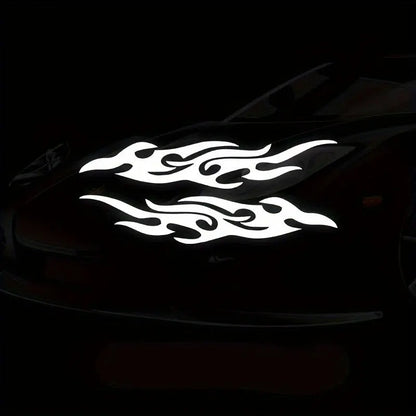 Alev Desenli Dikiz Aynası Sticker 2li Set Su Geçirmez | Sticker Master Sticker Master