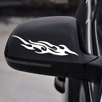 Alev Desenli Dikiz Aynası Sticker 2li Set Su Geçirmez | Sticker Master Sticker Master