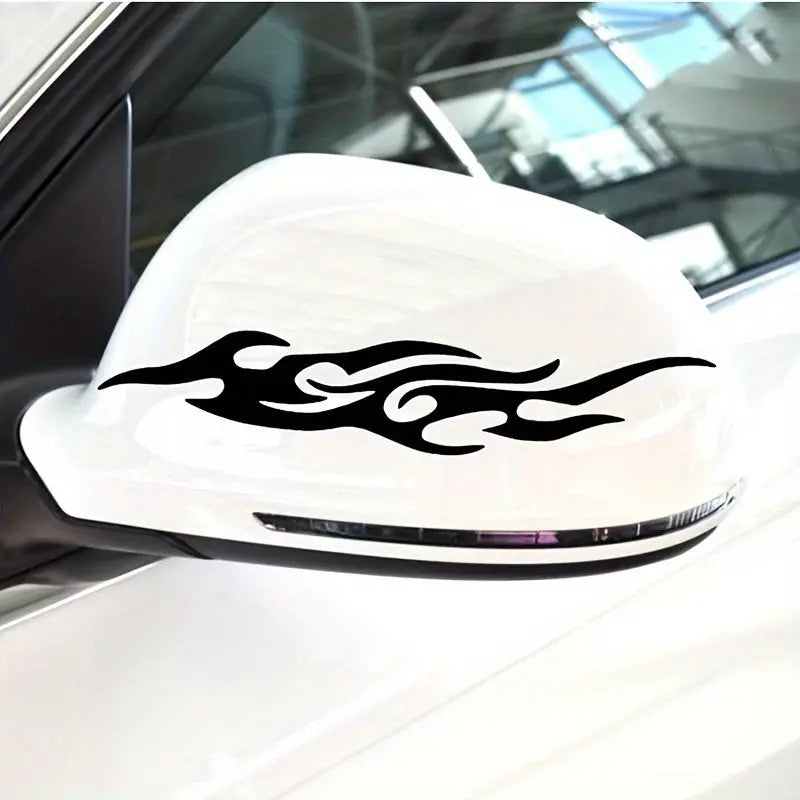 Alev Desenli Dikiz Aynası Sticker 2li Set Su Geçirmez | Sticker Master Sticker Master