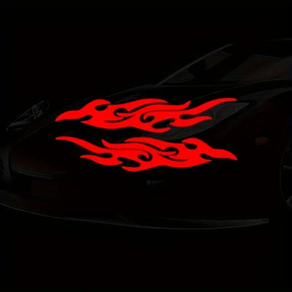 Alev Desenli Dikiz Aynası Sticker 2li Set Su Geçirmez | Sticker Master Sticker Master