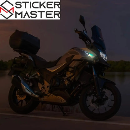 Alev Sticker | Hot Rod Alev Desenli Kask ve Ayna Decal Seti (15 cm) - Sticker Master