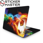 Alevli Futbol Topu Laptop Sticker Seti 3'ü 1 Arada | Sticker Master