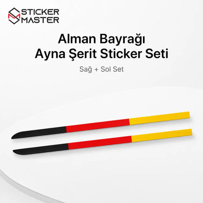 Alman Bayragi Sticker Ayna Serit Seti | Sticker Master