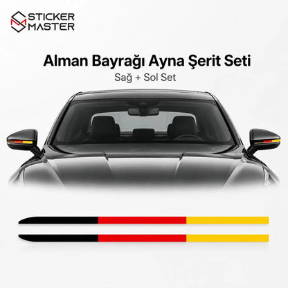 Alman Bayragi Sticker Ayna Serit Seti | Sticker Master gorsel