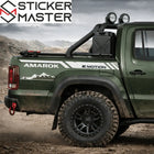 Amarok Uyumlu Arka Kasa Sticker Seti | 4Motion Off-Road Şeridi (2 Adet)