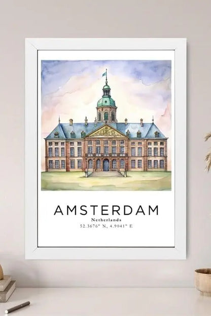 Sticker Master Amsterdam Çerçeveli Poster Tablo | Şehrin Büyüleyici Manzarasıyla Dekoratif Dokunuş