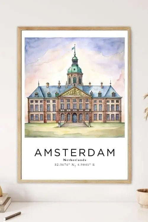 Sticker Master Amsterdam Çerçeveli Poster Tablo | Şehrin Büyüleyici Manzarasıyla Dekoratif Dokunuş