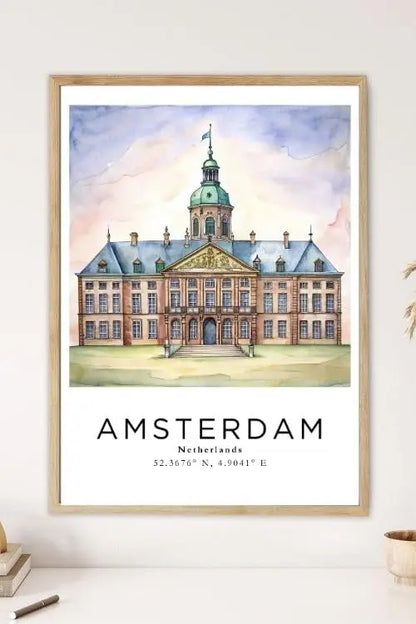 Sticker Master Amsterdam Çerçeveli Poster Tablo | Şehrin Büyüleyici Manzarasıyla Dekoratif Dokunuş