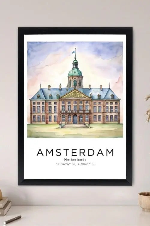 Sticker Master Amsterdam Çerçeveli Poster Tablo | Şehrin Büyüleyici Manzarasıyla Dekoratif Dokunuş