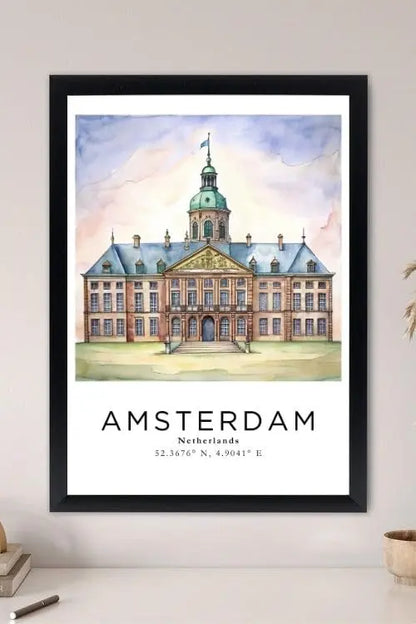 Sticker Master Amsterdam Çerçeveli Poster Tablo | Şehrin Büyüleyici Manzarasıyla Dekoratif Dokunuş