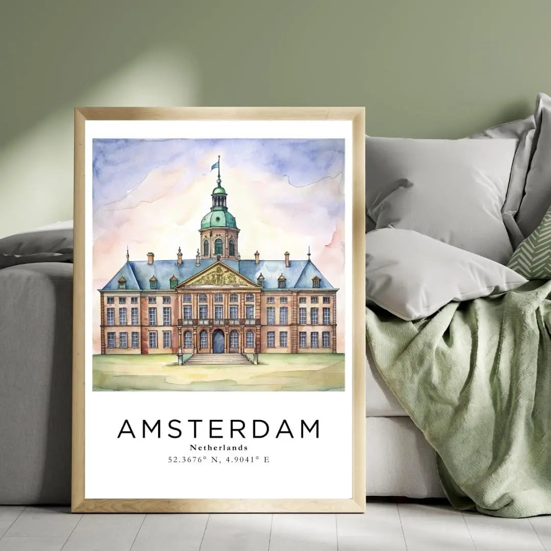 Sticker Master Amsterdam Çerçeveli Poster Tablo | Şehrin Büyüleyici Manzarasıyla Dekoratif Dokunuş