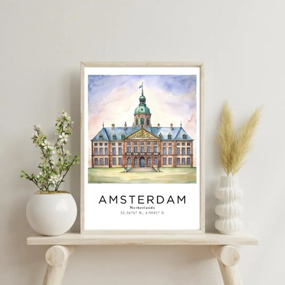 Sticker Master Amsterdam Çerçeveli Poster Tablo | Şehrin Büyüleyici Manzarasıyla Dekoratif Dokunuş