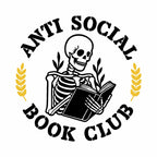 Sticker Master Anti-Social Book Club Skeleton Stickers – 3-Pack of 3-Inch Waterproof Vinyl Decals for Laptop, Water Bottle, Hard Hat, Tool Box & More – Gift for Book Lovers