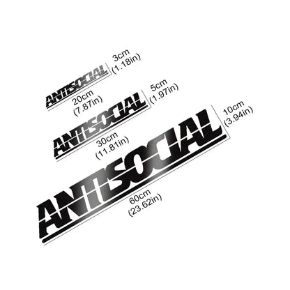 Antisocial Oto Araç Laptop Motor Sticker Etiket Yapıştırma| Sticker Master Sticker Master