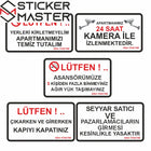 Apartman Uyarı Levhaları Seti 5 Parça Bina Yönetimi | Sticker Master