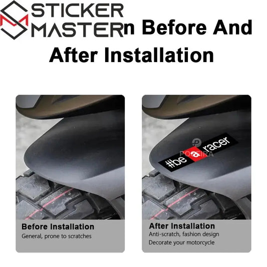 Aprilia Be a Racer Sticker | RS 660, RSV4 ve Tuono İçin Yarış Logosu (Çift) Sticker Master