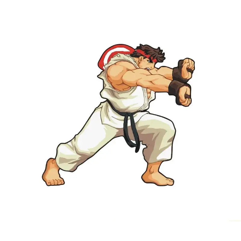 Araba Çizik Kapatıcı Sticker | Street Fighter Ryu & Ken Hadouken (Bumper Decal) Sticker Master