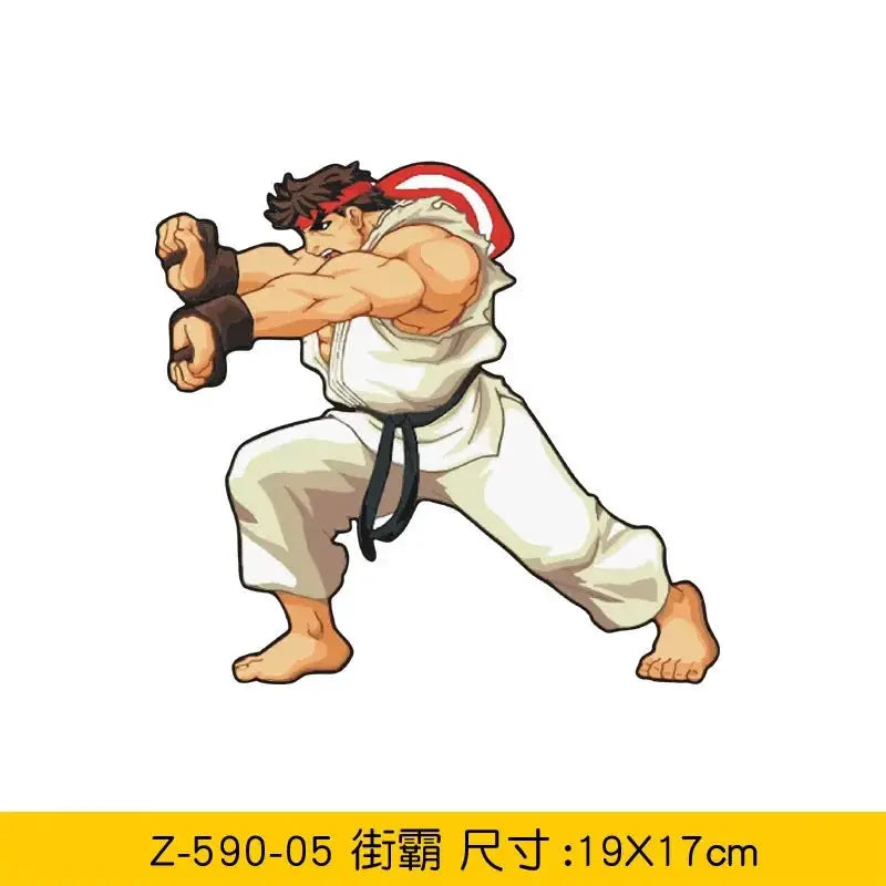 Araba Çizik Kapatıcı Sticker | Street Fighter Ryu & Ken Hadouken (Bumper Decal) Sticker Master