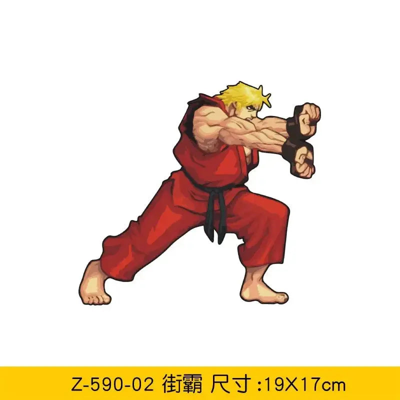 Araba Çizik Kapatıcı Sticker | Street Fighter Ryu & Ken Hadouken (Bumper Decal) Sticker Master