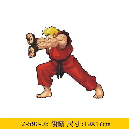 Araba Çizik Kapatıcı Sticker | Street Fighter Ryu & Ken Hadouken (Bumper Decal) Sticker Master