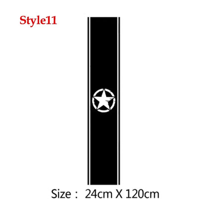 Araba Kaput Sticker - Kişiselleştirilmiş Şerit Çıkartma Sticker Master