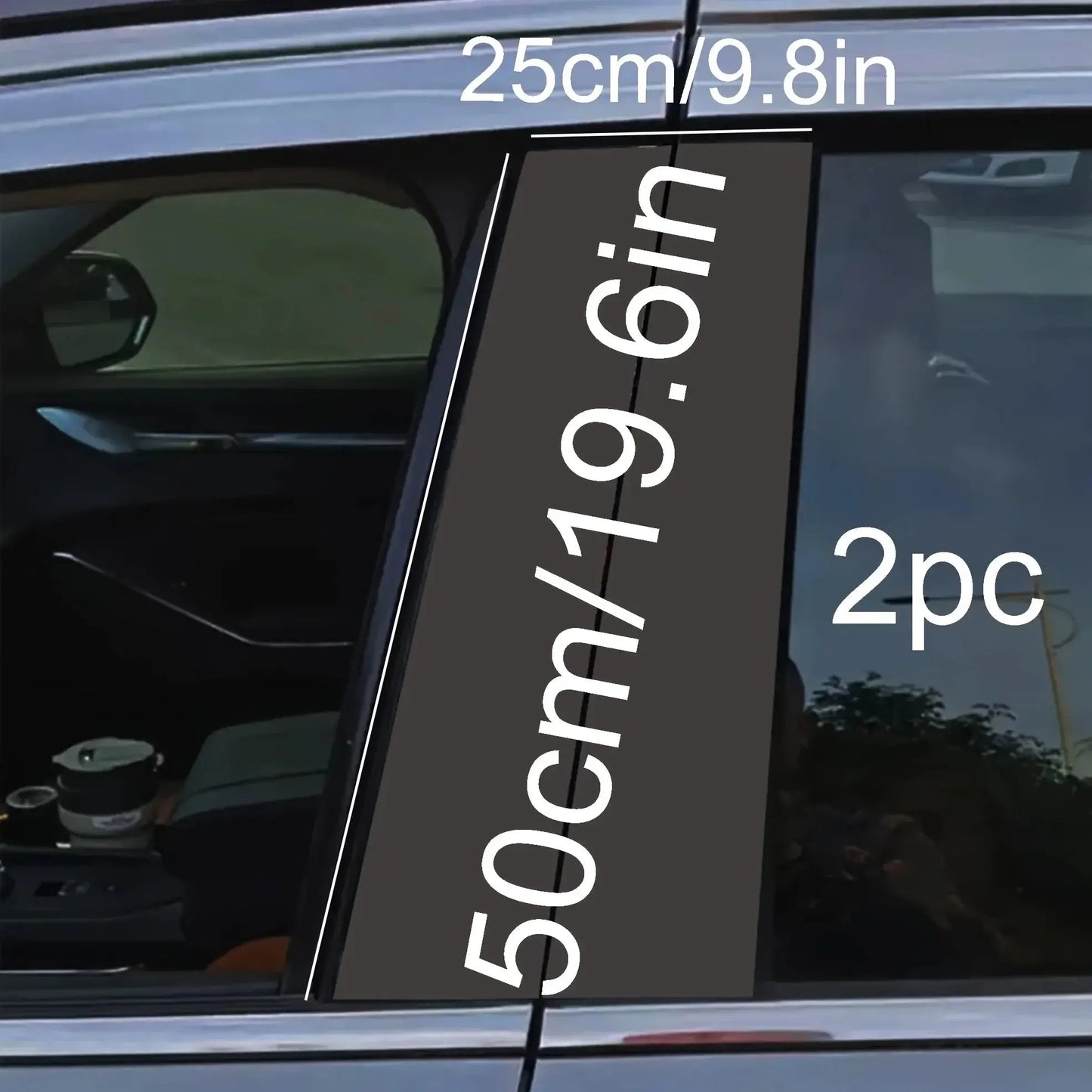 Araç B Sütun Sticker Seti (2 Adet) | Punk Kuru Kafa Desenli (Universal) Sticker Master