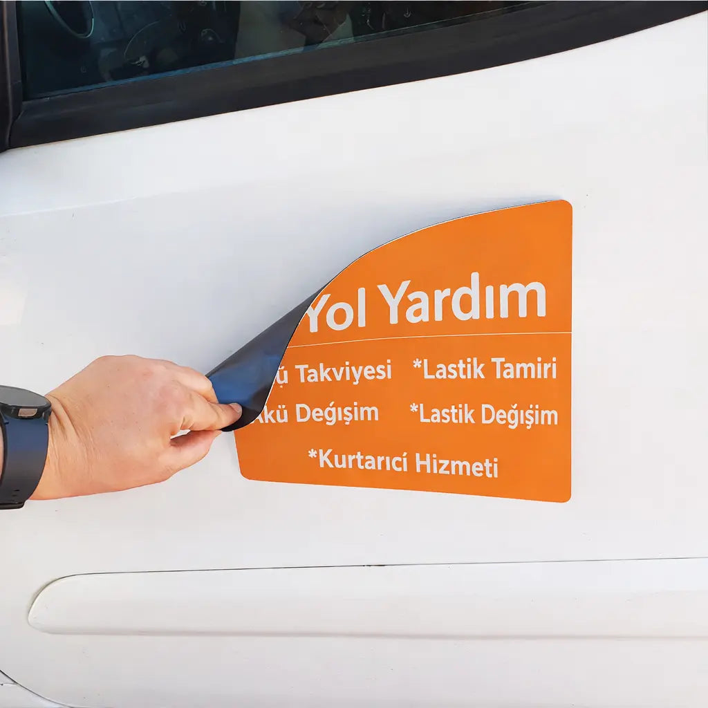 Araç Kapı Magneti | Sök-Tak Özellikli Mıknatıslı Firma Reklamı (30x20 - 50x30 cm) - Sticker Master
