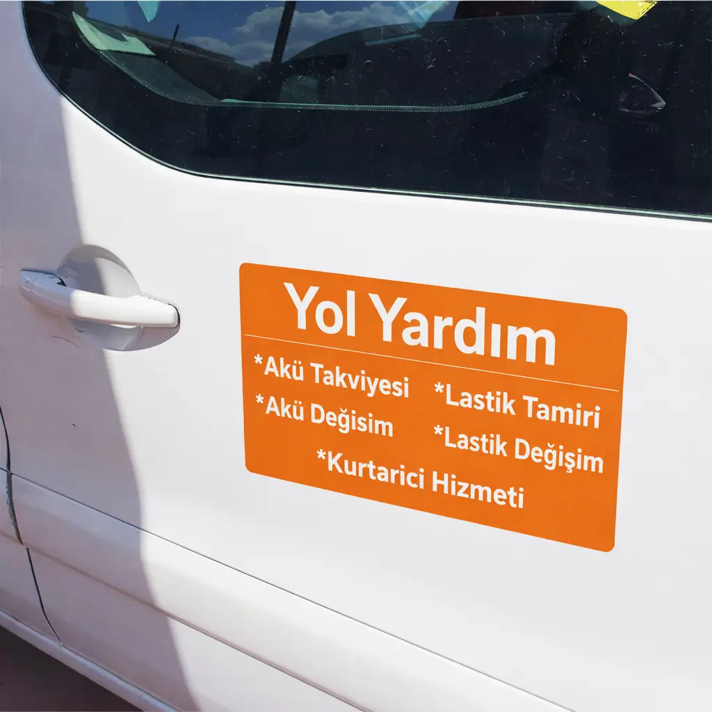 Araç Kapı Magneti | Sök-Tak Özellikli Mıknatıslı Firma Reklamı (30x20 - 50x30 cm) - Sticker Master