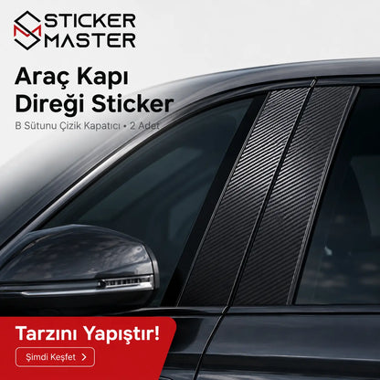 Arac Kapi Diregi Sticker | B Sutunu Cizik Kapatici (2 Adet) ads