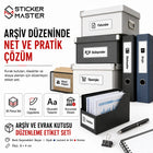 Arşiv ve Evrak Kutusu Düzenleme Etiket Seti
