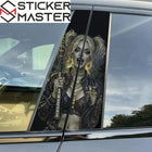 Asi Kız Kapı Direği Sticker | Harley Q. Araç Sütun Kaplama Seti | Sticker Master