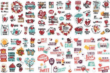 Sticker Master 88 Adet Love Aşk Graffiti JDM Araba Modifiye Stickers Motor Bisiklet Laptop Sticker Etiket Çıkartma