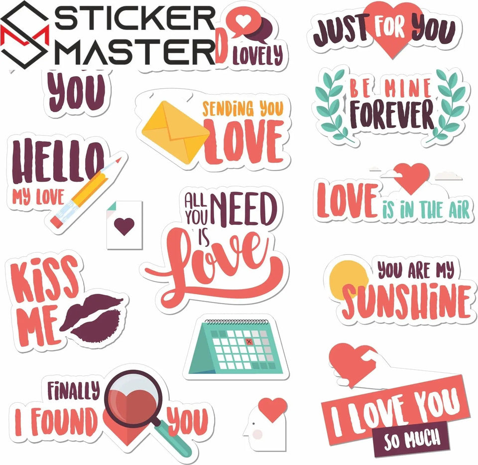 Sticker Master 88 Adet Love Aşk Graffiti JDM Araba Modifiye Stickers Motor Bisiklet Laptop Sticker Etiket Çıkartma
