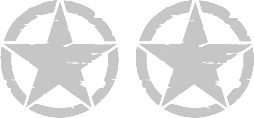 Sticker Master Askeri Yıldız Sticker (2 Adet - 10 Cm) - Oto, Araba, Motor, PC, Playstation, Xbox İçin Dayanıklı Vinil Decal Etiket - Sticker Master