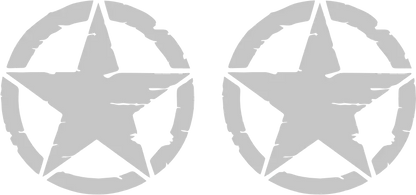 Sticker Master Askeri Yıldız Sticker (2 Adet - 10 Cm) - Oto, Araba, Motor, PC, Playstation, Xbox İçin Dayanıklı Vinil Decal Etiket - Sticker Master