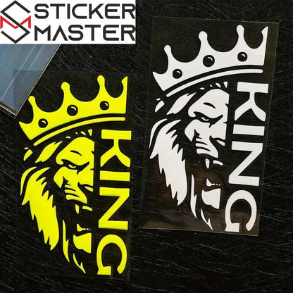 Aslan Kral Taçlı Sticker - Sticker Master araç sticker ürün görseli