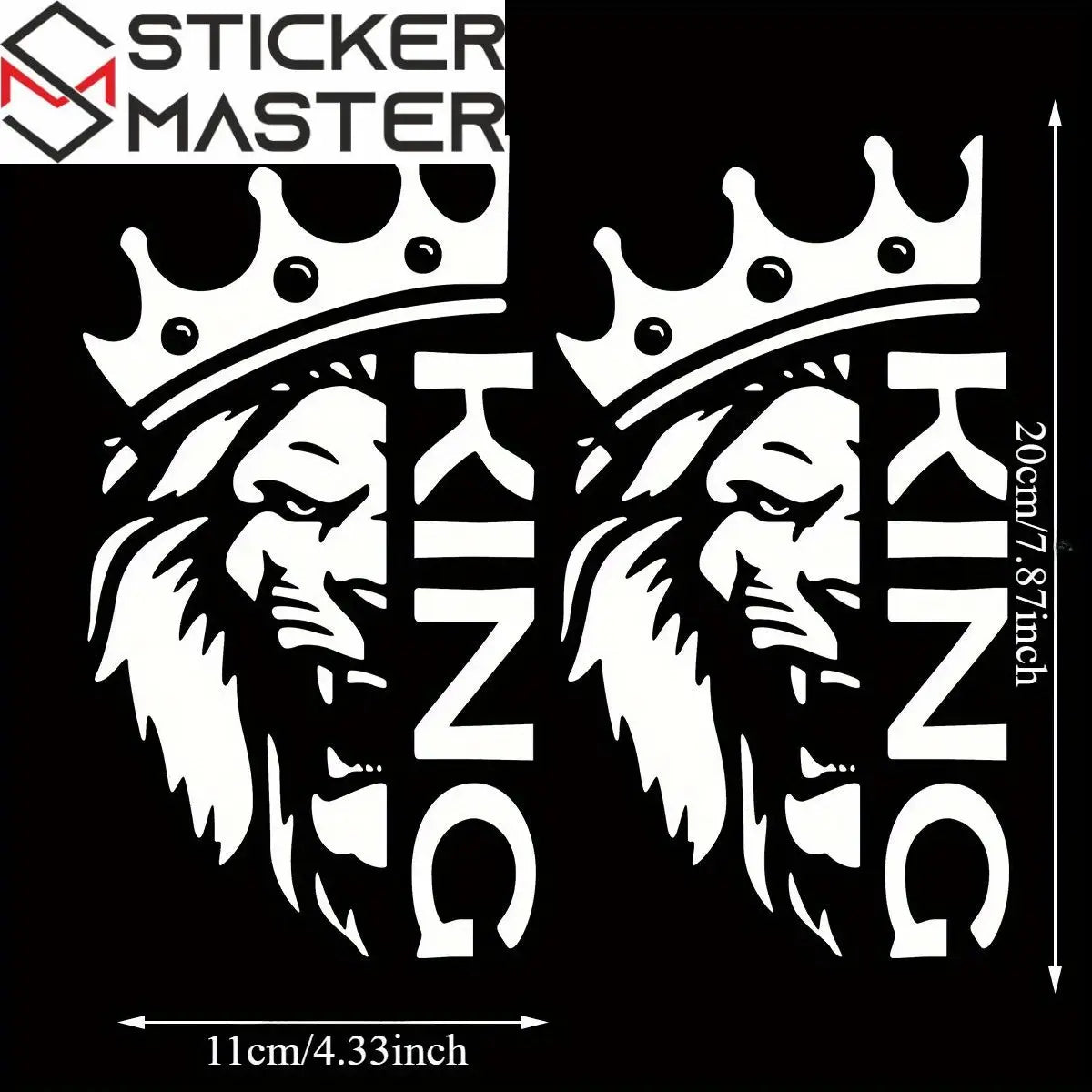 Aslan Kral Taçlı Sticker - Sticker Master araç sticker ürün görseli