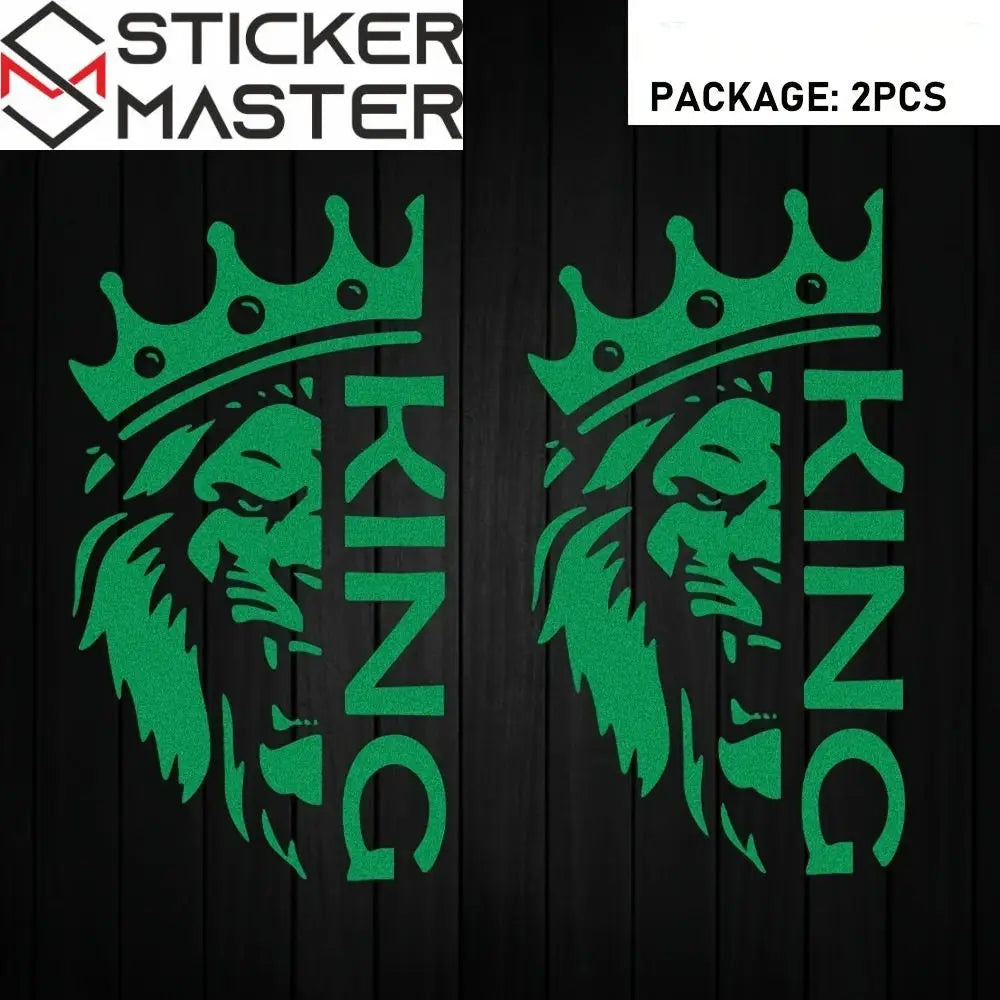 Aslan Kral Taçlı Sticker - Sticker Master araç sticker ürün görseli