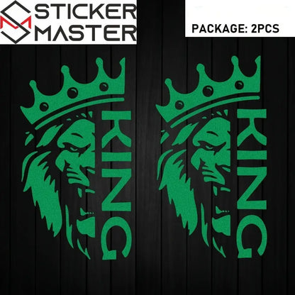 Aslan Kral Taçlı Sticker - Sticker Master araç sticker ürün görseli