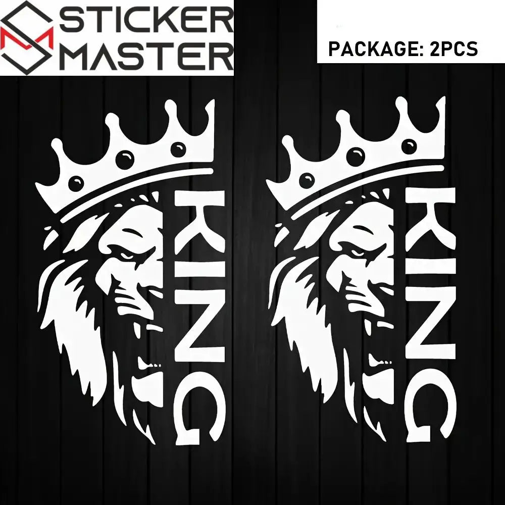 Aslan Kral Taçlı Sticker - Sticker Master araç sticker ürün görseli
