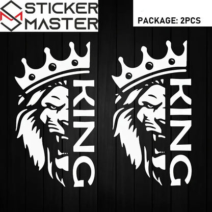 Aslan Kral Taçlı Sticker - Sticker Master araç sticker ürün görseli