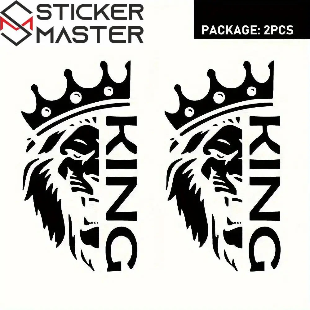 Aslan Kral Taçlı Sticker - Sticker Master araç sticker ürün görseli