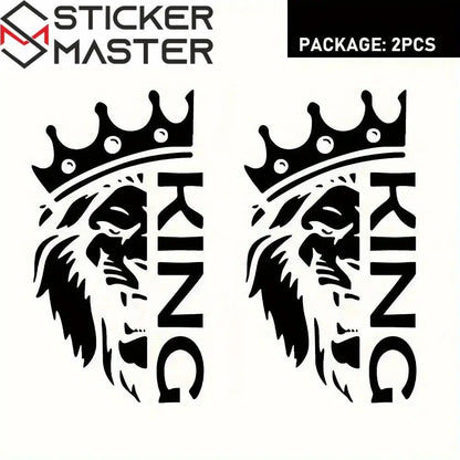 Aslan Kral Taçlı Sticker - Sticker Master araç sticker ürün görseli