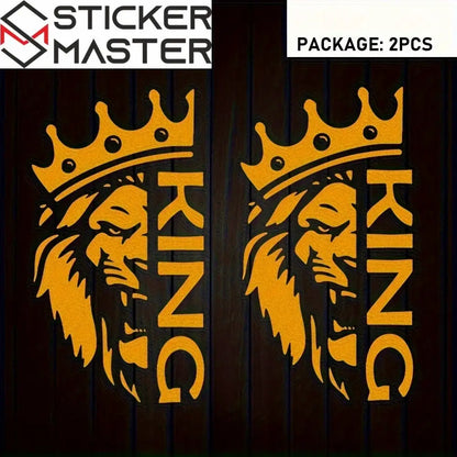 Aslan Kral Taçlı Sticker - Sticker Master araç sticker ürün görseli